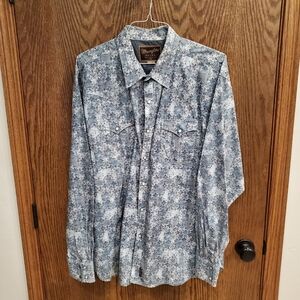 Men's Wrangler Retro Premium Western Shirt Peral Snap Long Sleeve  XXL